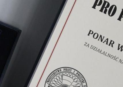 Pro Publico Bono for PONAR Wadowice